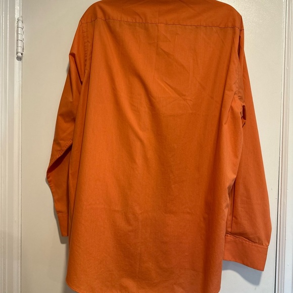 Pierre Cardin Terracotta Long Sleeve Pocket Dress Shirt Sz L 16-16.5 34/35. - Picture 2 of 9